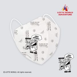 [The good] 2D Lotte World Mask (3 pieces, large)_Lotte World collaboration, theme park concept, icon design, character motifs, high-quality materials_Made in Korea